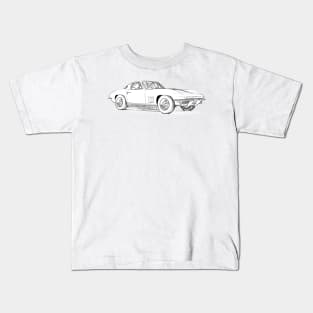 Corvette Stingray Wireframe Kids T-Shirt